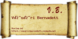 Vásári Bernadett névjegykártya