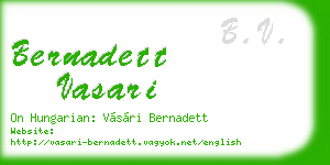 bernadett vasari business card
