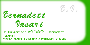 bernadett vasari business card